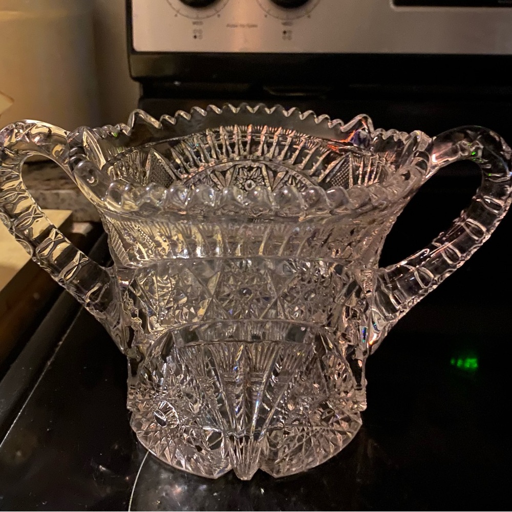 Elegant Crystal Cut Glass Pitcher